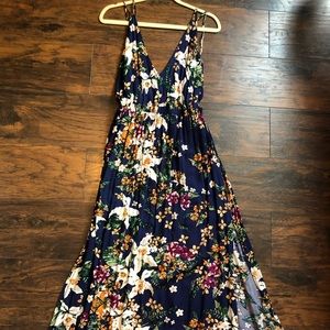 Floor length floral dress
